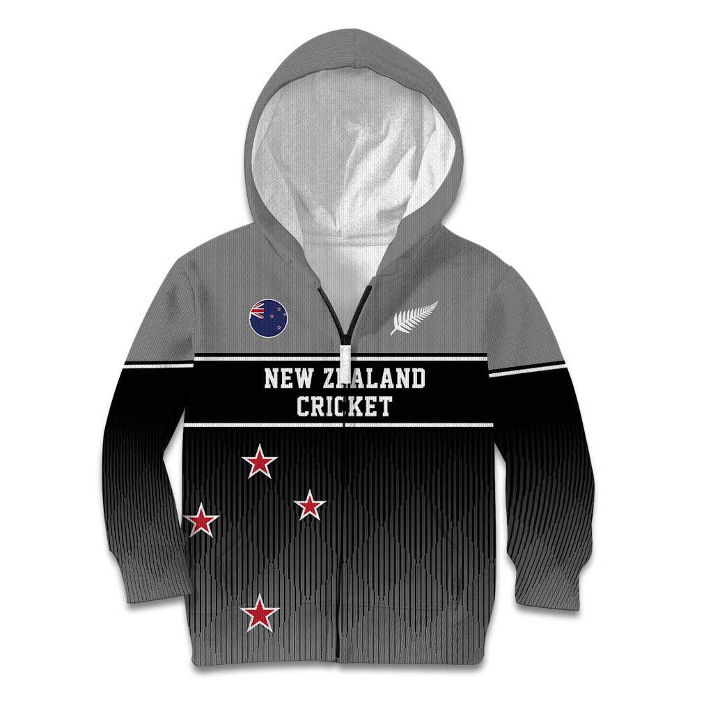 Custom New Zealand Cricket Kid Hoodie Black Cap Unbeatable LT05 - Vibe Hoodie Shop