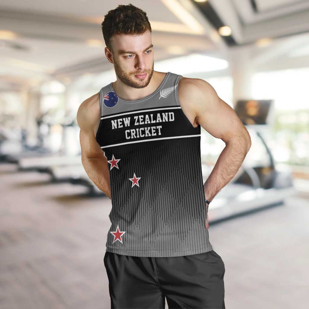 Custom New Zealand Cricket Men Tank Top Black Cap Unbeatable LT05 - Vibe Hoodie Shop