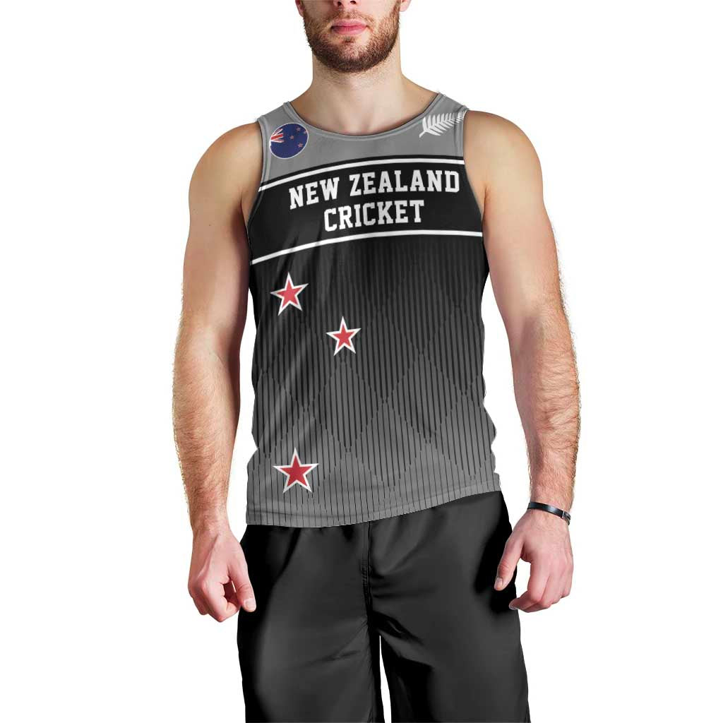 Custom New Zealand Cricket Men Tank Top Black Cap Unbeatable LT05 - Vibe Hoodie Shop