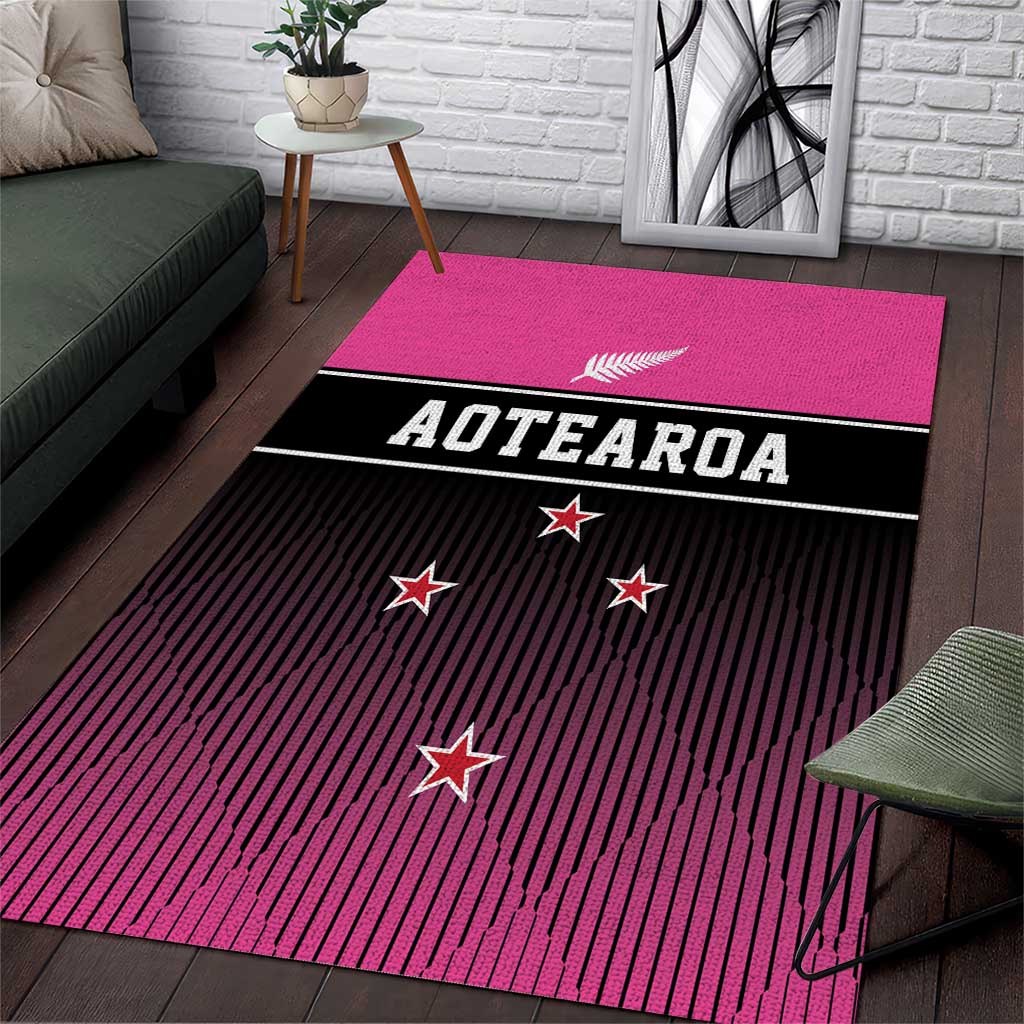 New Zealand Women Cricket Area Rug Pink Simple Style LT05 - Vibe Hoodie Shop