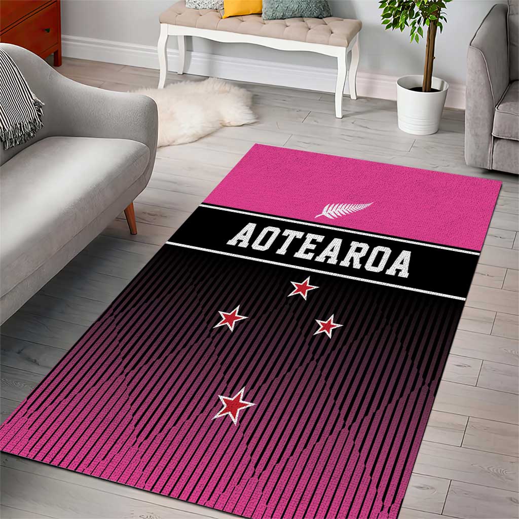 New Zealand Women Cricket Area Rug Pink Simple Style LT05 - Vibe Hoodie Shop