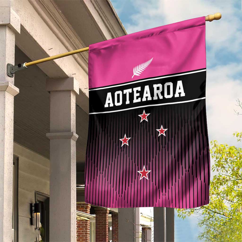 New Zealand Women Cricket Garden Flag Pink Simple Style LT05 - Vibe Hoodie Shop