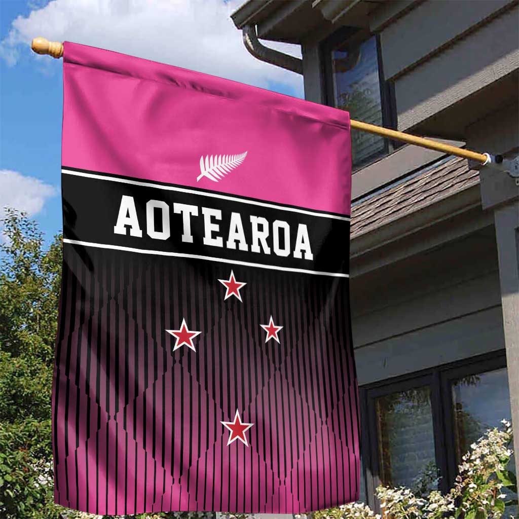 New Zealand Women Cricket Garden Flag Pink Simple Style LT05 - Vibe Hoodie Shop
