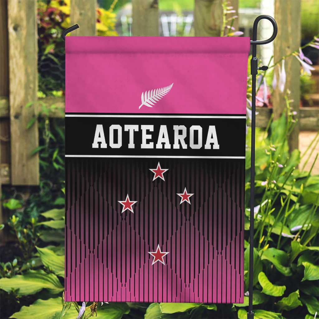 New Zealand Women Cricket Garden Flag Pink Simple Style LT05 - Vibe Hoodie Shop