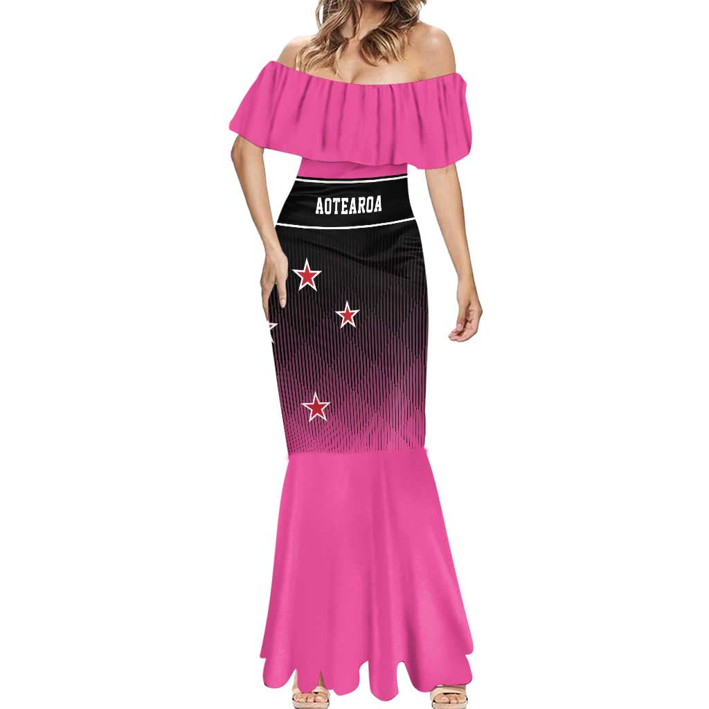 Custom New Zealand Women Cricket Mermaid Dress Pink Simple Style