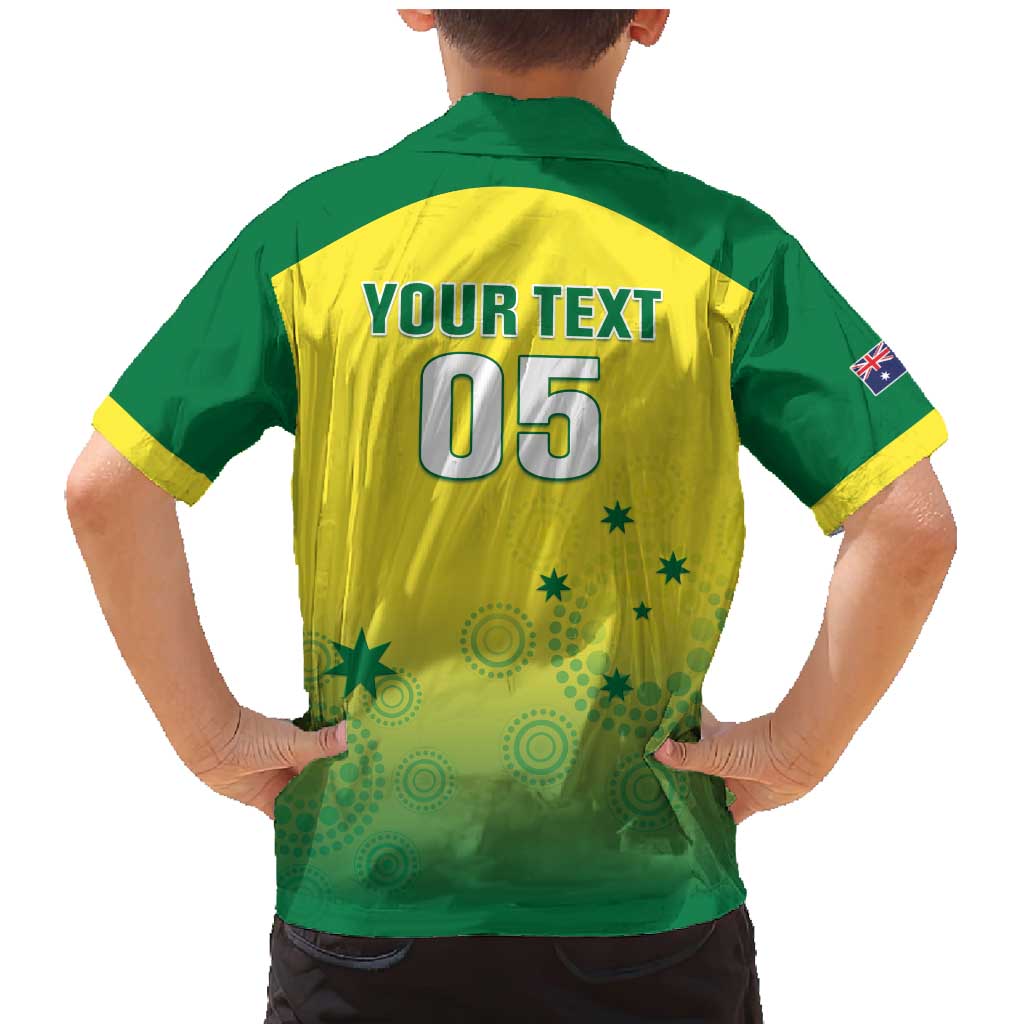 Custom Australia Cricket Family Matching Mermaid Dress and Hawaiian Shirt Go Champions Aussies LT05