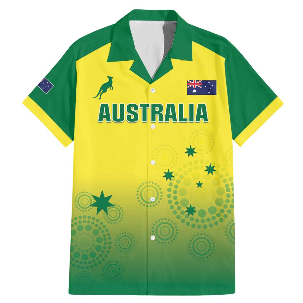 Custom Australia Cricket Family Matching Mermaid Dress and Hawaiian Shirt Go Champions Aussies LT05