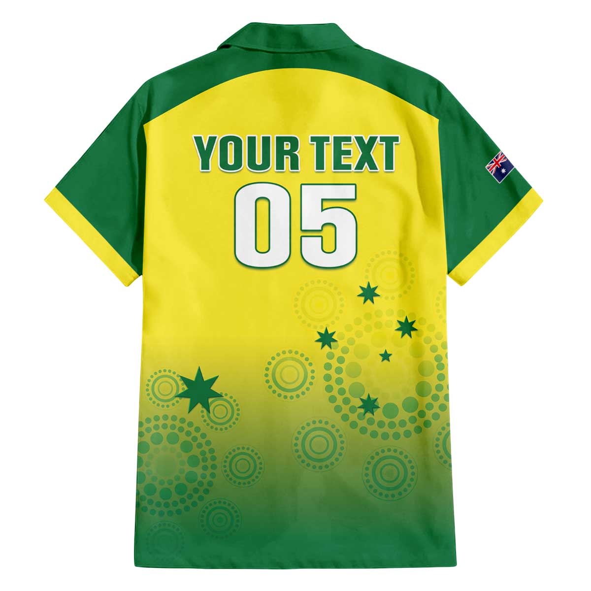 Custom Australia Cricket Family Matching Off The Shoulder Long Sleeve Dress and Hawaiian Shirt Go Champions Aussies LT05