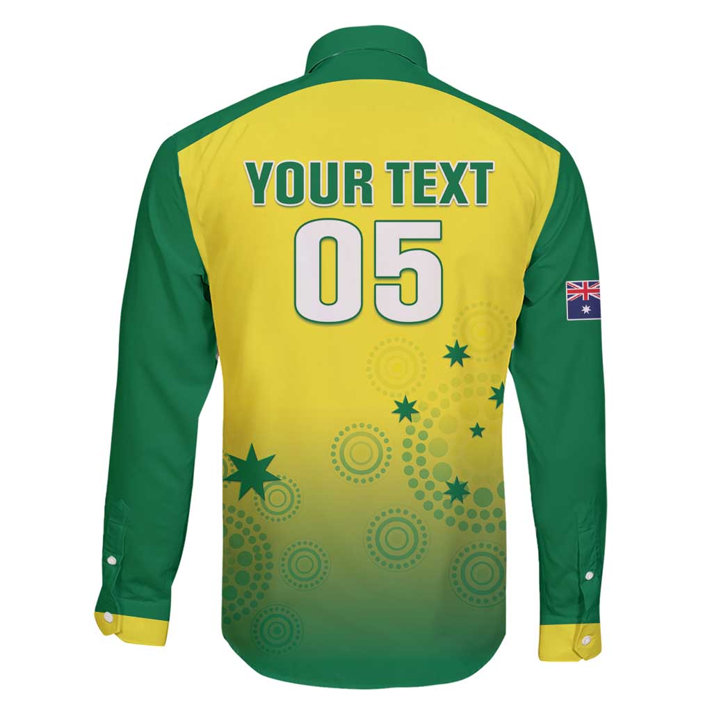 Custom Australia Cricket Family Matching Short Sleeve Bodycon Dress and Hawaiian Shirt Go Champions Aussies LT05