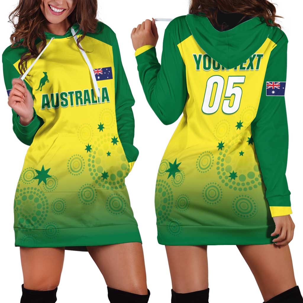 Custom Australia Cricket Hoodie Dress Go Champions Aussies LT05 - Vibe Hoodie Shop