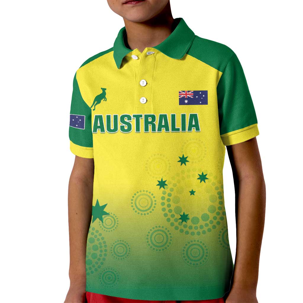 Custom Australia Cricket Kid Polo Shirt Go Champions Aussies LT05 - Vibe Hoodie Shop