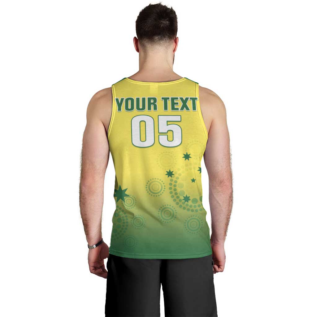 Custom Australia Cricket Men Tank Top Go Champions Aussies LT05 - Vibe Hoodie Shop