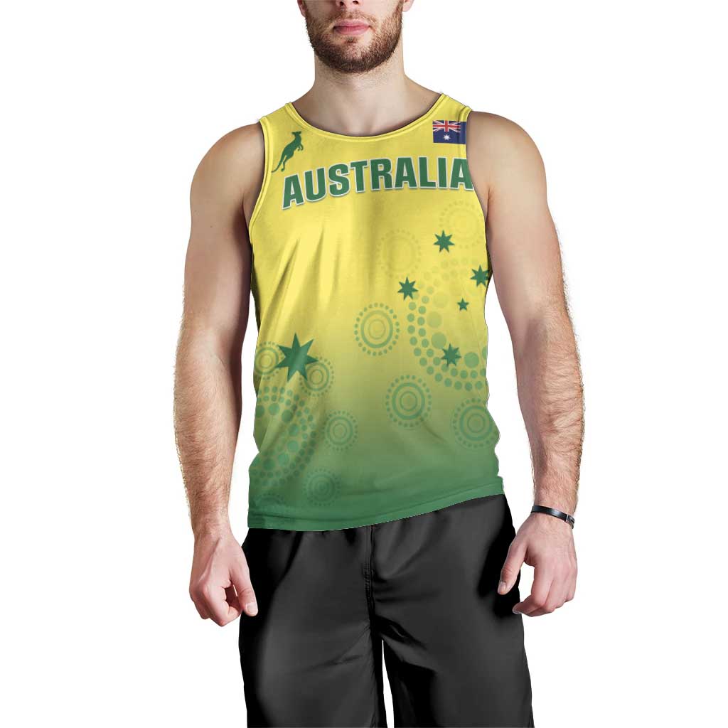 Custom Australia Cricket Men Tank Top Go Champions Aussies LT05 - Vibe Hoodie Shop