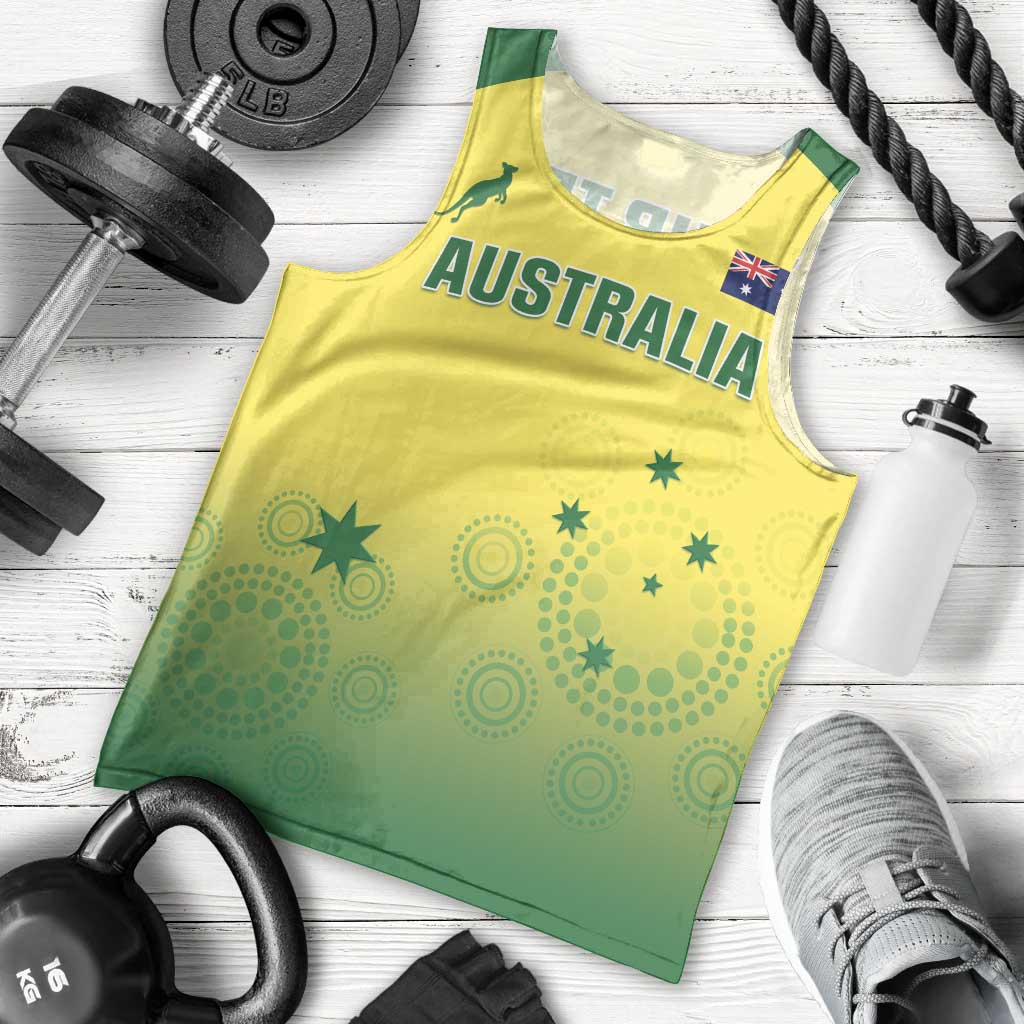 Custom Australia Cricket Men Tank Top Go Champions Aussies LT05 - Vibe Hoodie Shop