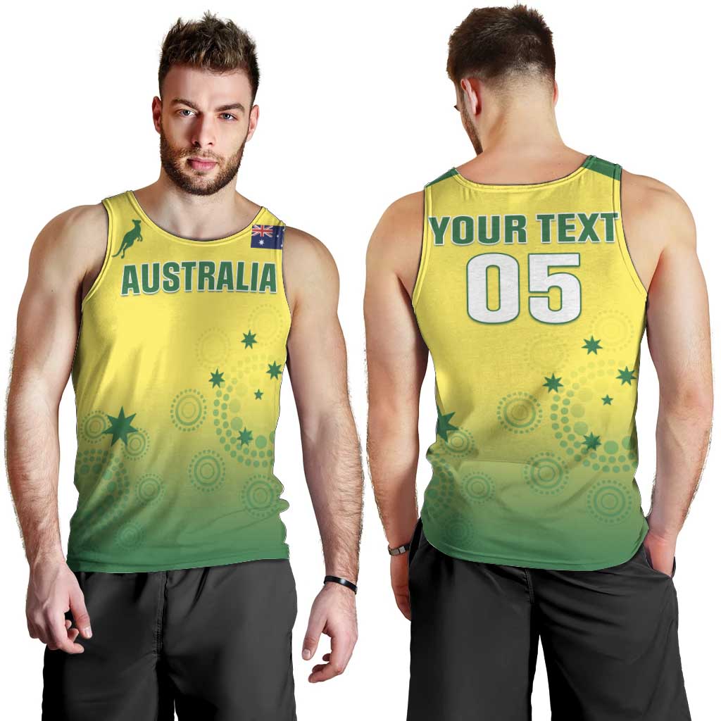 Custom Australia Cricket Men Tank Top Go Champions Aussies LT05 - Vibe Hoodie Shop