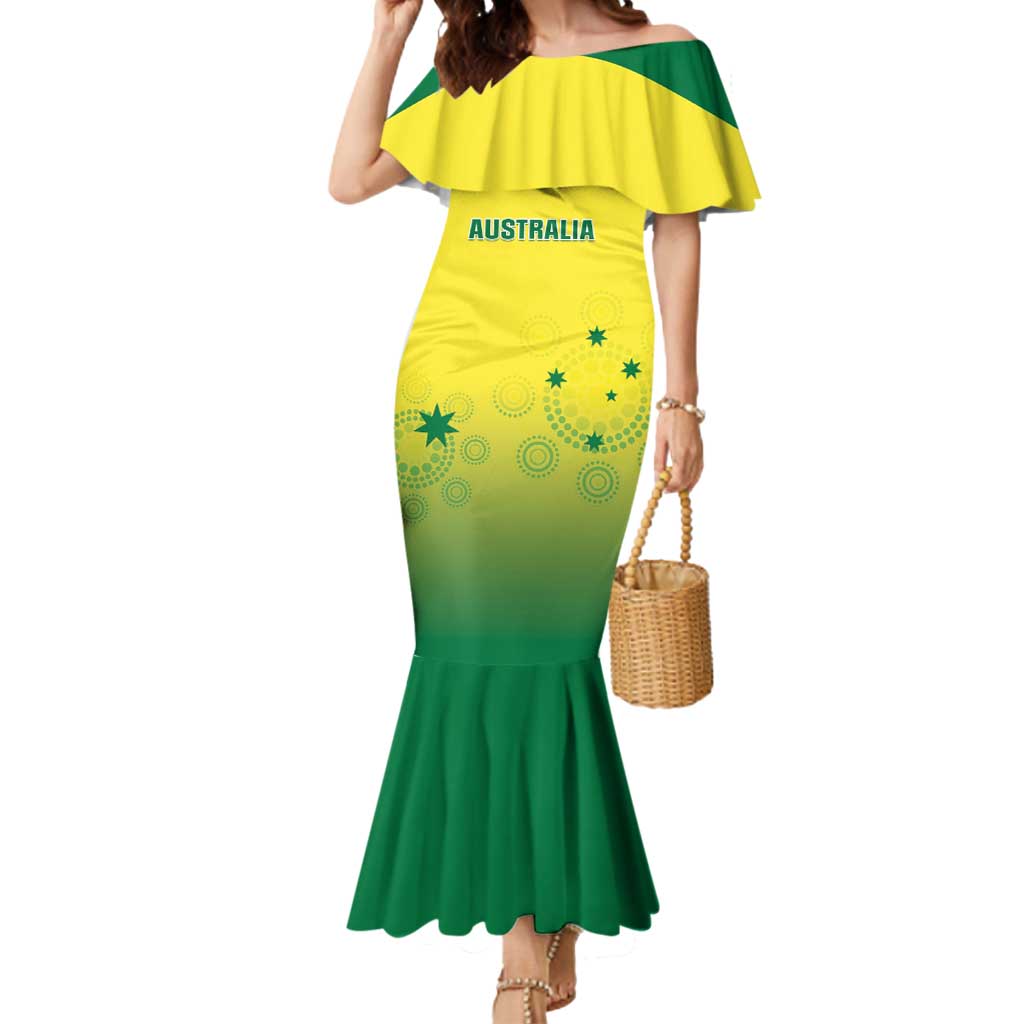 Custom Australia Cricket Mermaid Dress Go Champions Aussies LT05