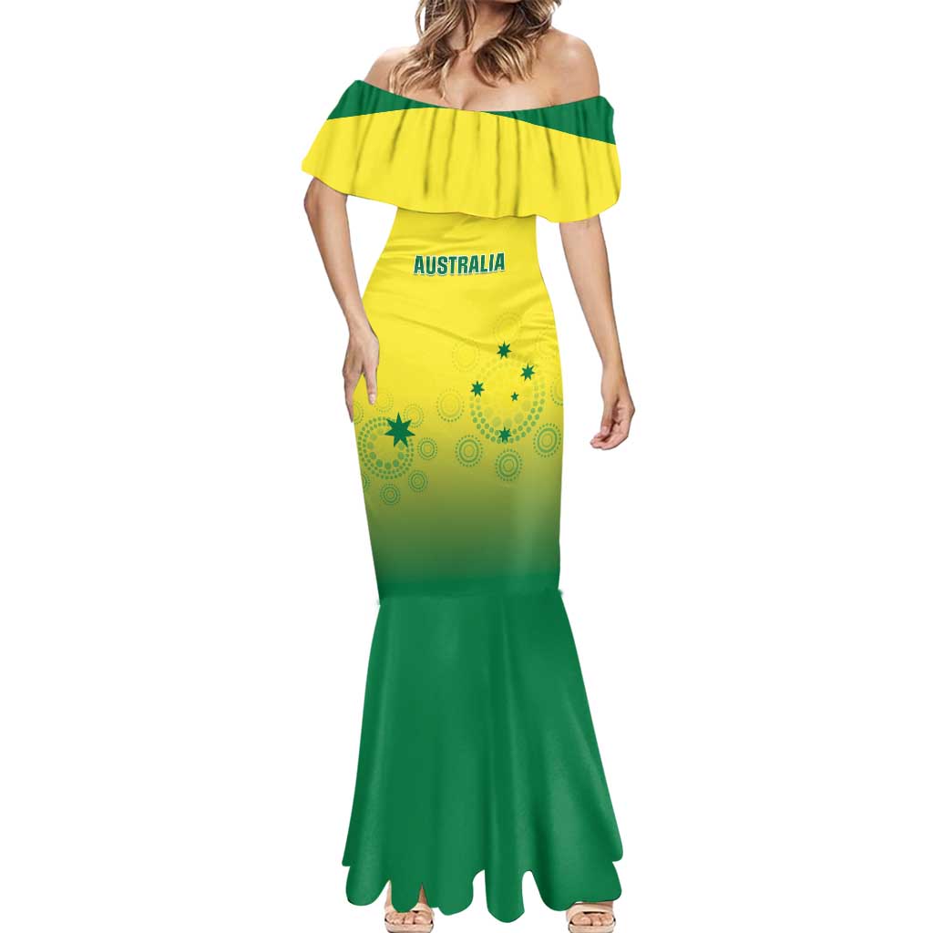 Custom Australia Cricket Mermaid Dress Go Champions Aussies LT05