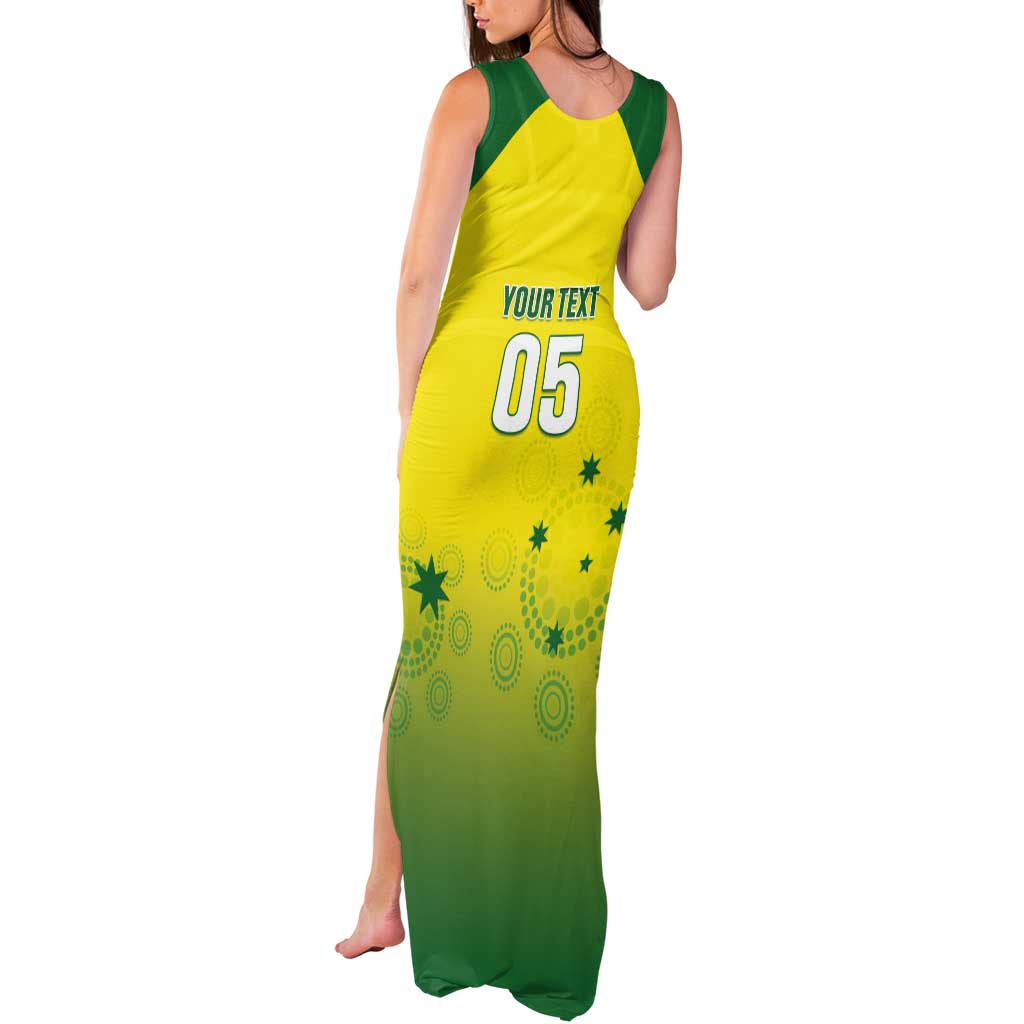 Custom Australia Cricket Tank Maxi Dress Go Champions Aussies LT05