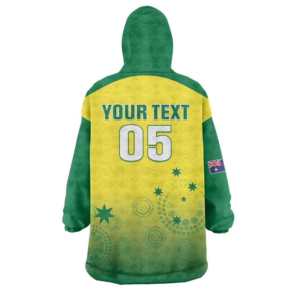 Custom Australia Cricket Wearable Blanket Hoodie Go Champions Aussies LT05 - Vibe Hoodie Shop