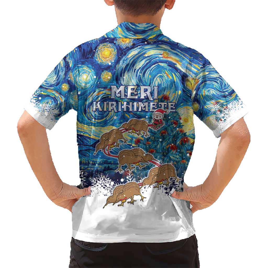 New Zealand Christmas Hawaiian Shirt Kiwis Santa Sleigh Starry Night Style LT05 - Vibe Hoodie Shop