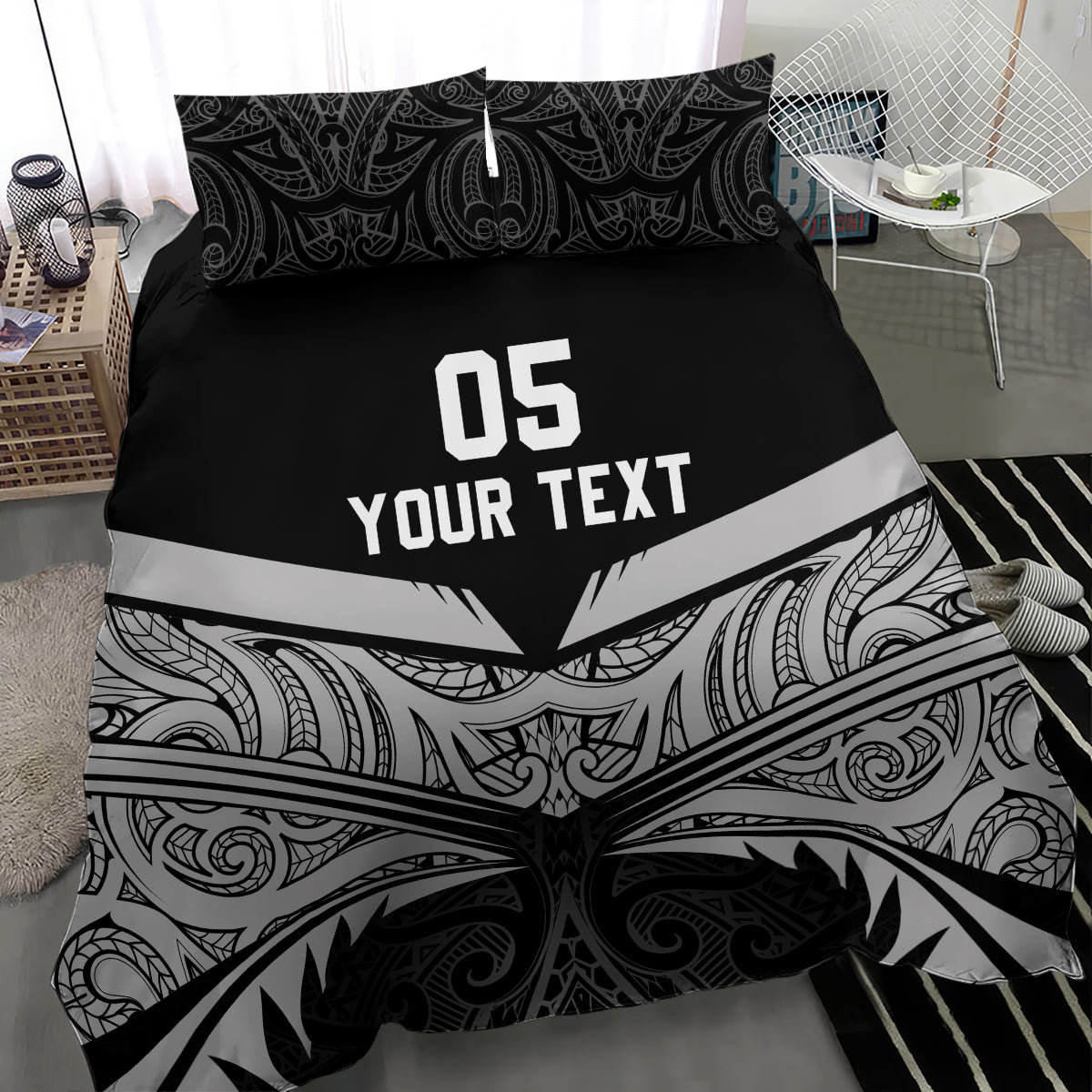 Custom New Zealand Cricket Bedding Set Go Champions World Cup 2024 With Maori Pattern LT05 - Vibe Hoodie Shop