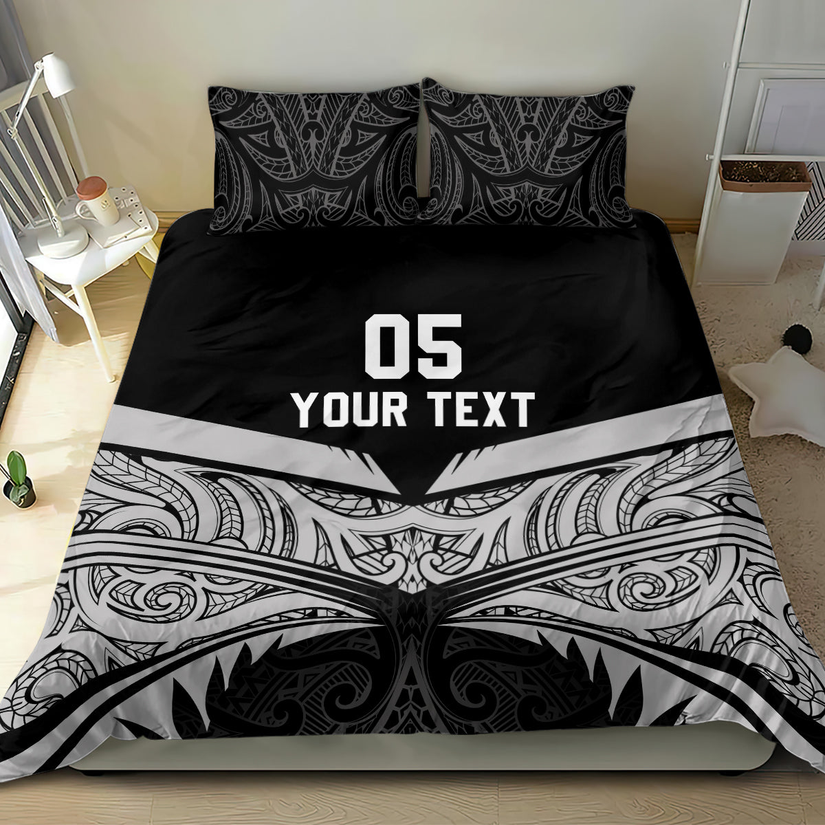Custom New Zealand Cricket Bedding Set Go Champions World Cup 2024 With Maori Pattern LT05 - Vibe Hoodie Shop