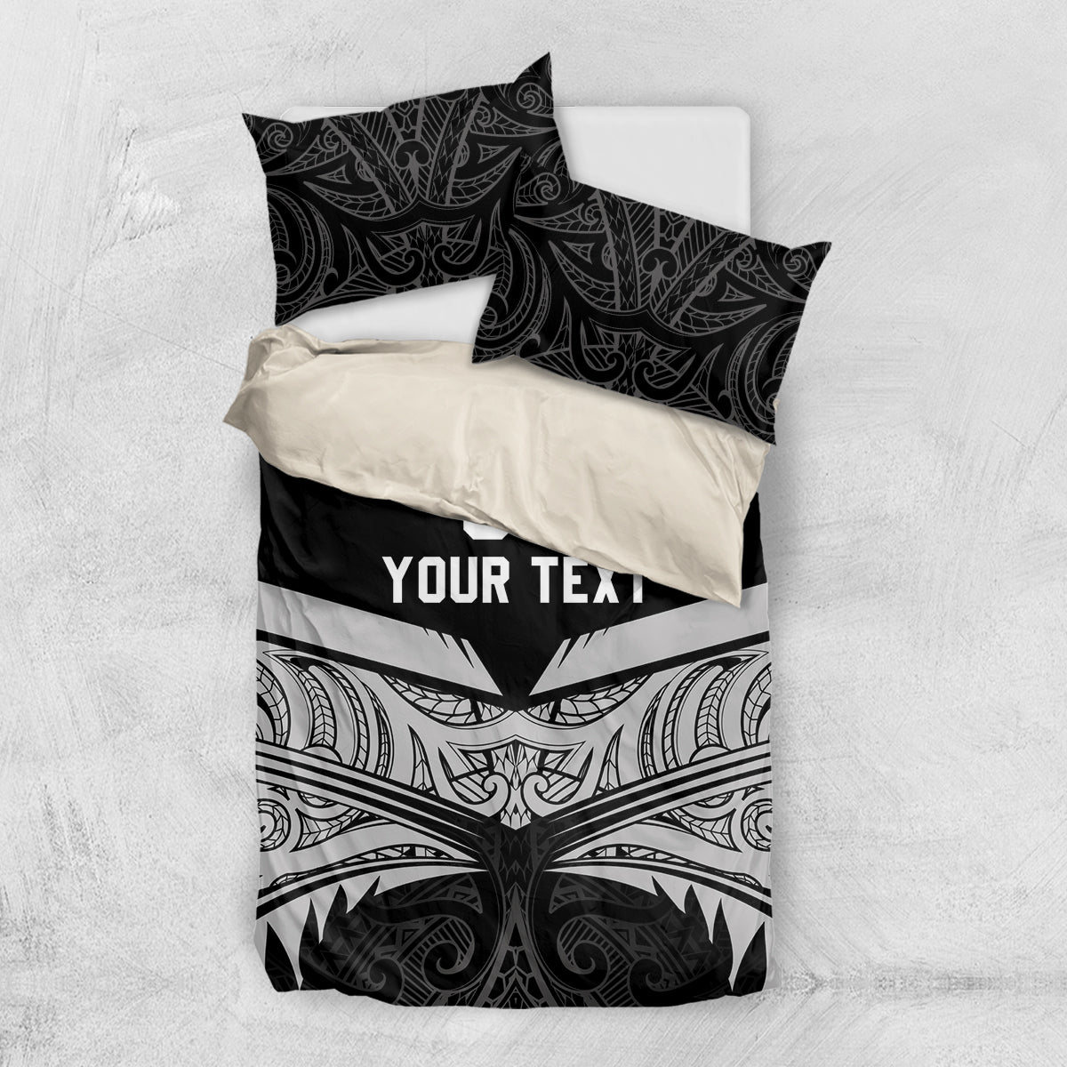 Custom New Zealand Cricket Bedding Set Go Champions World Cup 2024 With Maori Pattern LT05 - Vibe Hoodie Shop