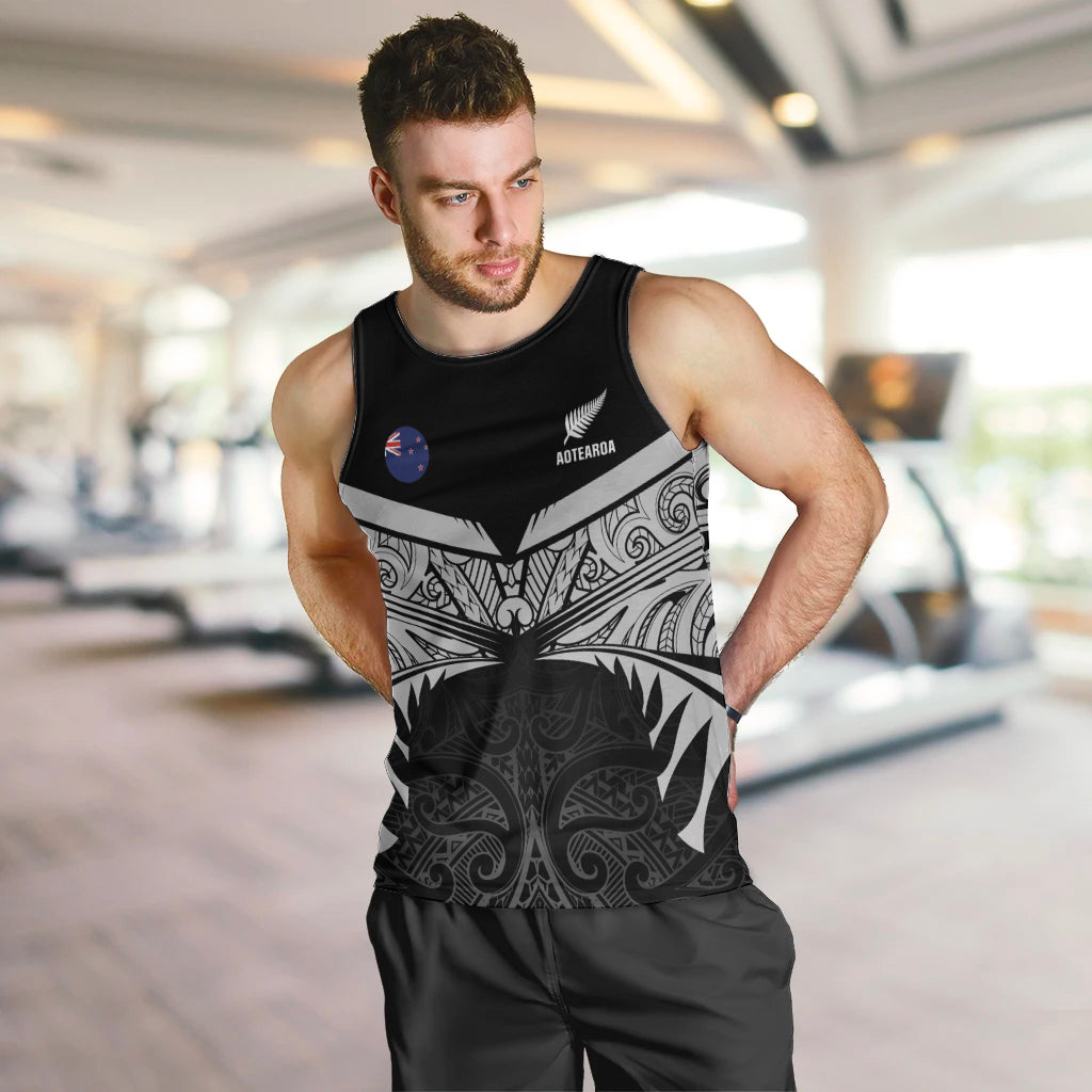 Custom New Zealand Cricket Men Tank Top Go Champions World Cup 2024 With Maori Pattern LT05 - Vibe Hoodie Shop