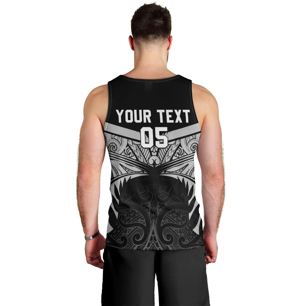 Custom New Zealand Cricket Men Tank Top Go Champions World Cup 2024 With Maori Pattern LT05 - Vibe Hoodie Shop