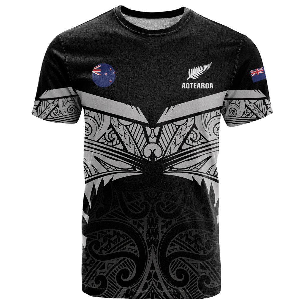 Custom New Zealand Cricket T Shirt Go Champions World Cup 2024 With Maori Pattern LT05 - Vibe Hoodie Shop