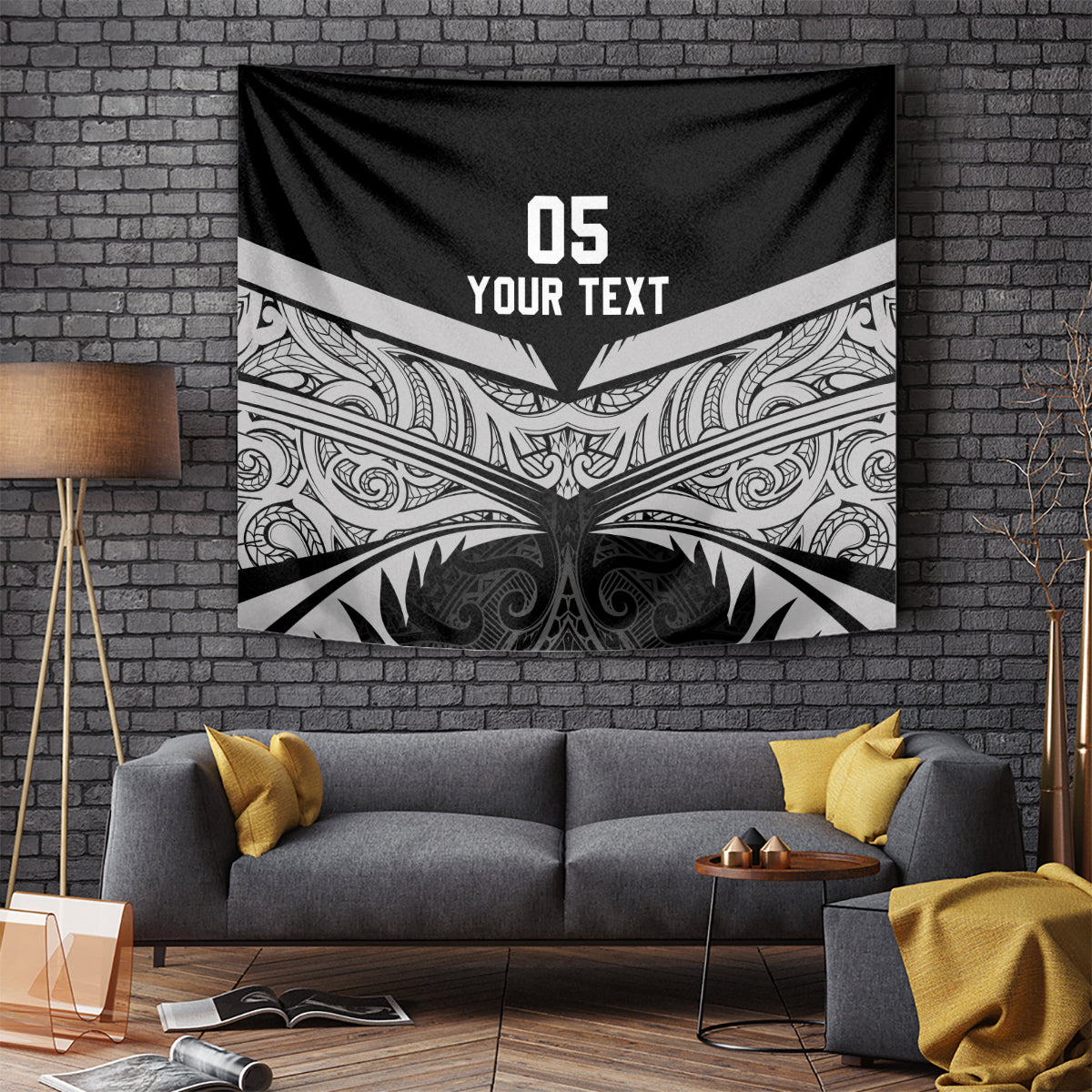 Custom New Zealand Cricket Tapestry Go Champions World Cup 2024 With Maori Pattern LT05 - Vibe Hoodie Shop