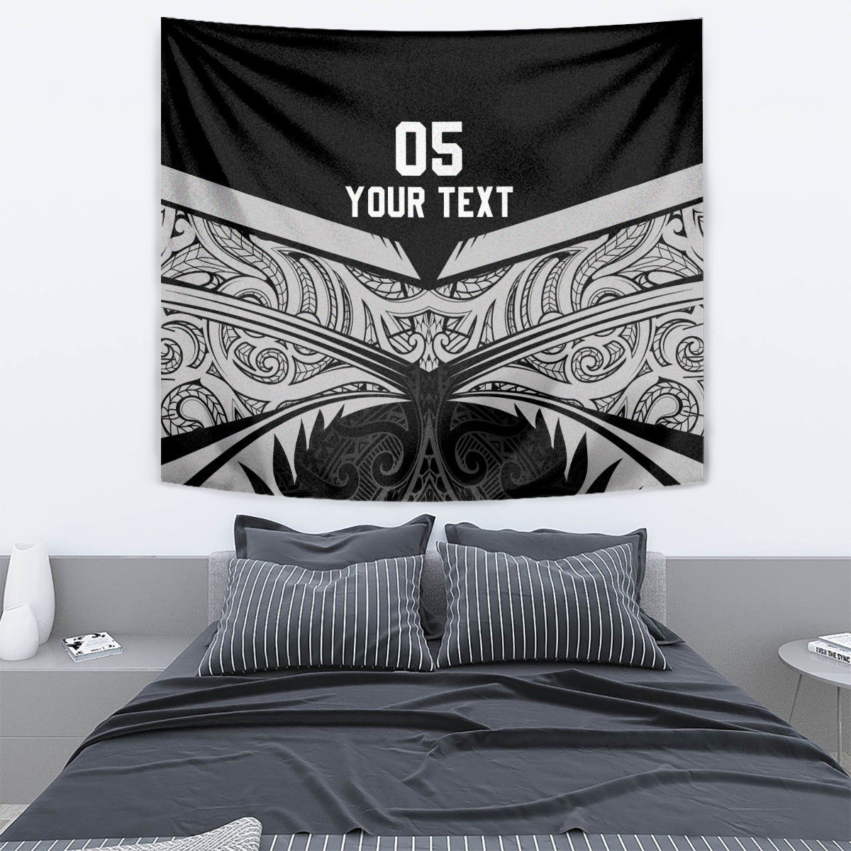 Custom New Zealand Cricket Tapestry Go Champions World Cup 2024 With Maori Pattern LT05 - Vibe Hoodie Shop