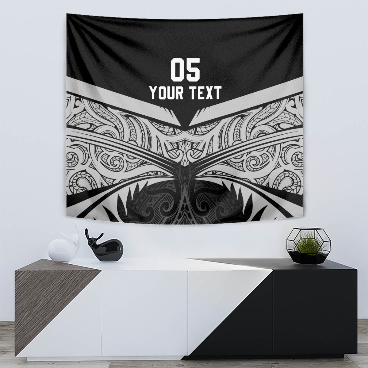 Custom New Zealand Cricket Tapestry Go Champions World Cup 2024 With Maori Pattern LT05 - Vibe Hoodie Shop