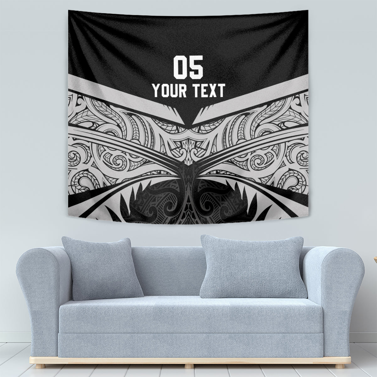 Custom New Zealand Cricket Tapestry Go Champions World Cup 2024 With Maori Pattern LT05 - Vibe Hoodie Shop