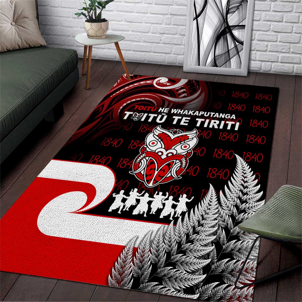 Aotearoa Toitu He Whakaputanga Area Rug Toitu Te Tiriti O Waitangi LT05 - Vibe Hoodie Shop