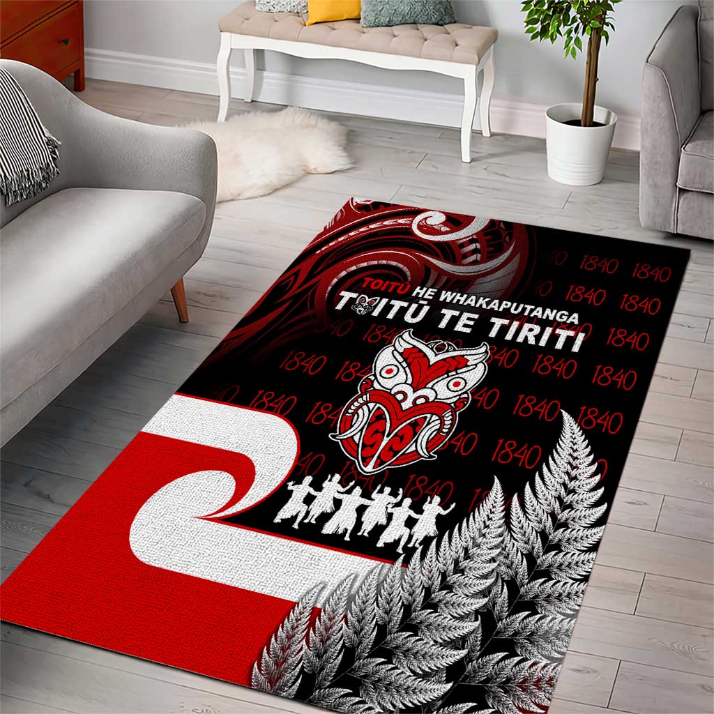 Aotearoa Toitu He Whakaputanga Area Rug Toitu Te Tiriti O Waitangi LT05 - Vibe Hoodie Shop