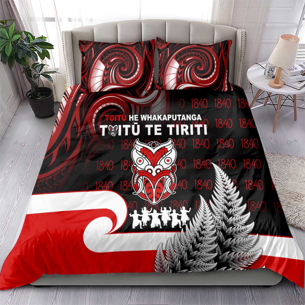 Aotearoa Toitu He Whakaputanga Bedding Set Toitu Te Tiriti O Waitangi LT05 - Vibe Hoodie Shop