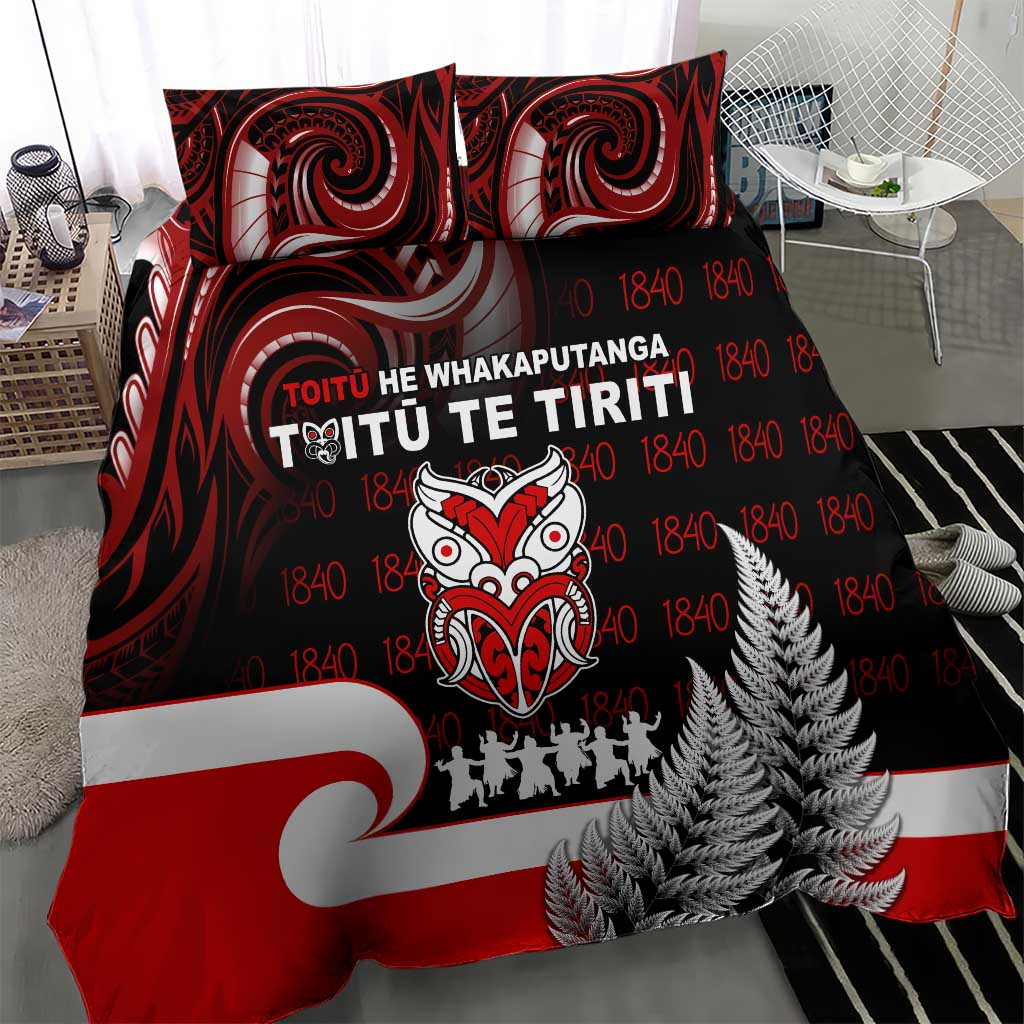 Aotearoa Toitu He Whakaputanga Bedding Set Toitu Te Tiriti O Waitangi LT05 - Vibe Hoodie Shop