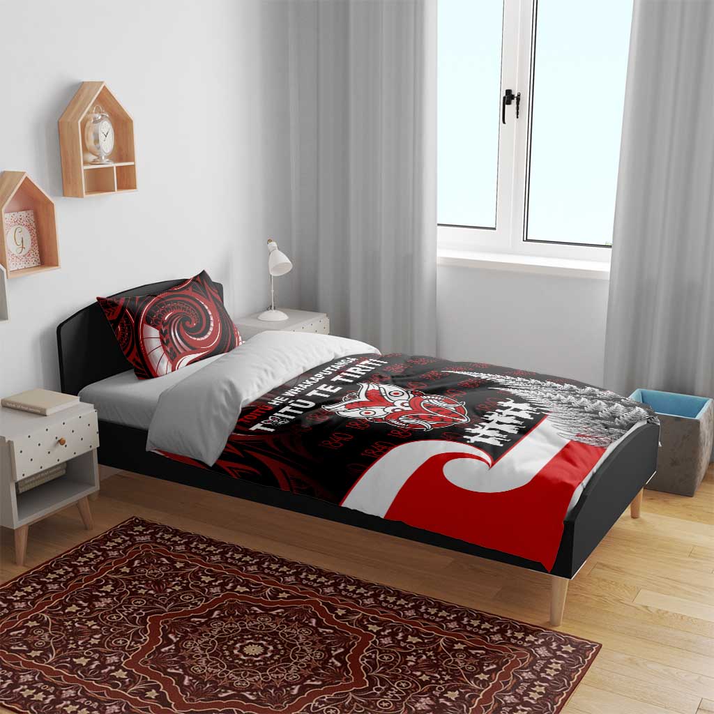 Aotearoa Toitu He Whakaputanga Bedding Set Toitu Te Tiriti O Waitangi LT05 - Vibe Hoodie Shop