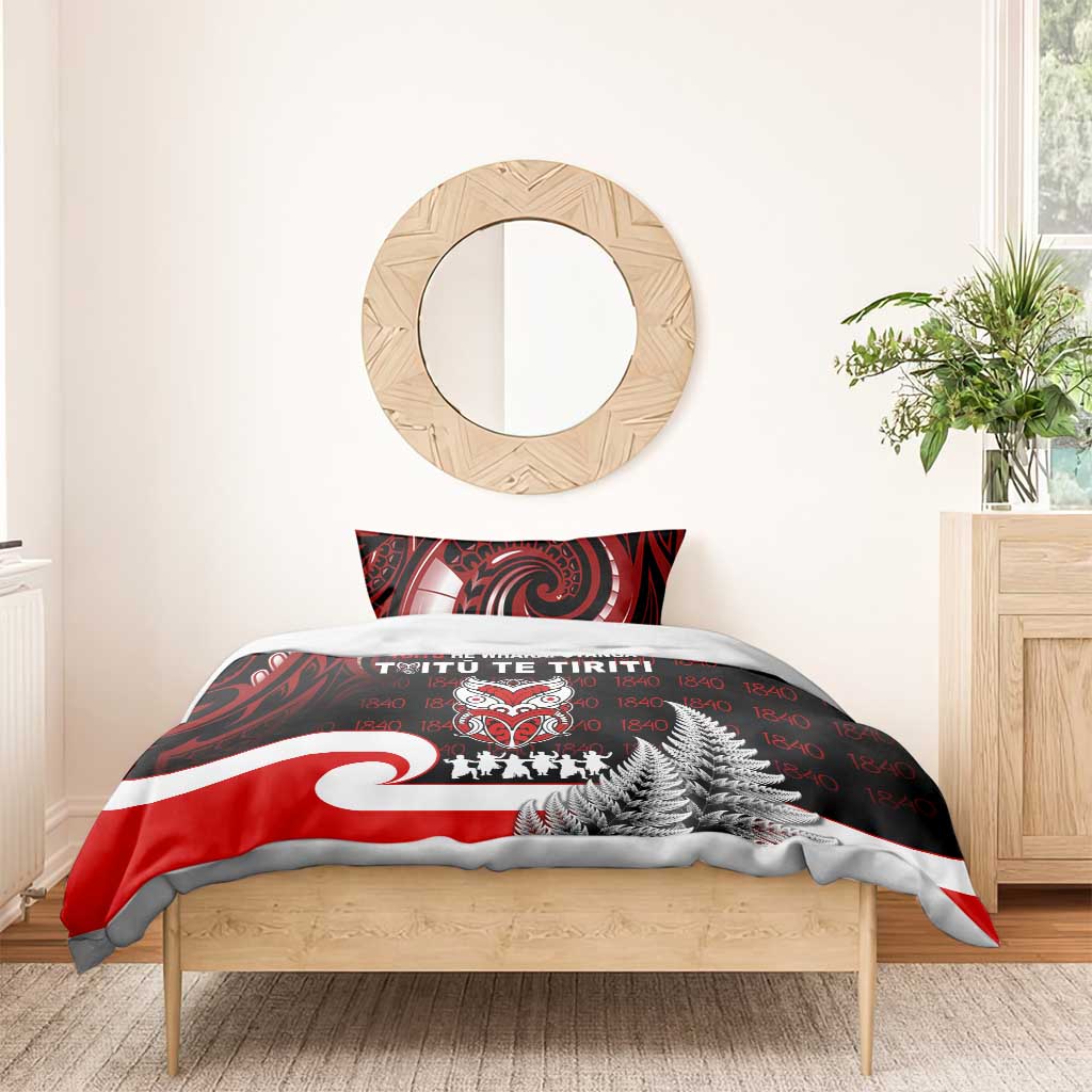 Aotearoa Toitu He Whakaputanga Bedding Set Toitu Te Tiriti O Waitangi LT05 - Vibe Hoodie Shop