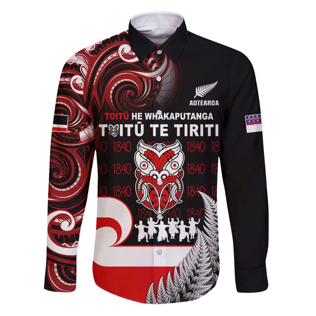 Aotearoa Toitu He Whakaputanga Family Matching Puletasi and Hawaiian Shirt Toitu Te Tiriti O Waitangi