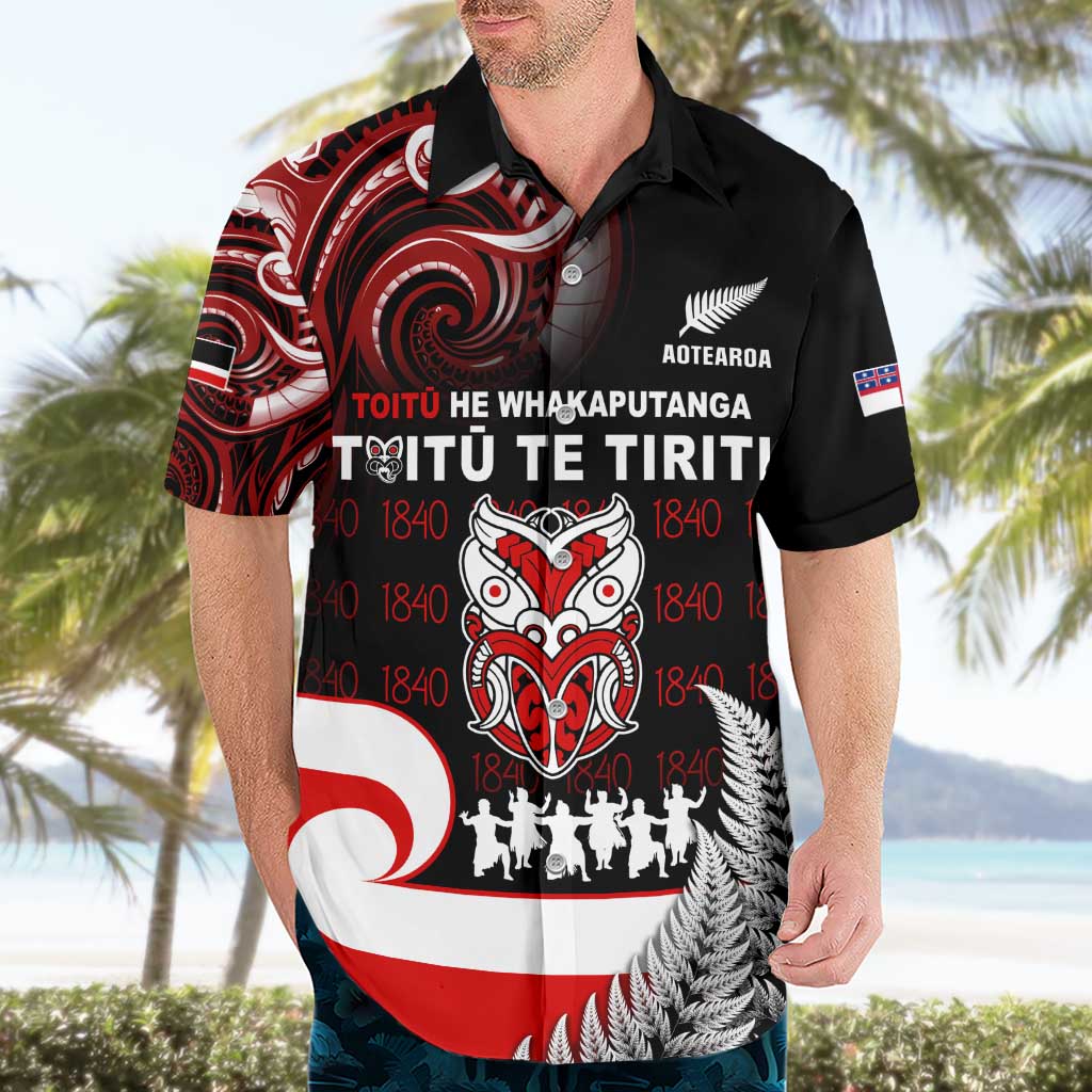 Aotearoa Toitu He Whakaputanga Hawaiian Shirt Toitu Te Tiriti O Waitangi LT05 - Vibe Hoodie Shop