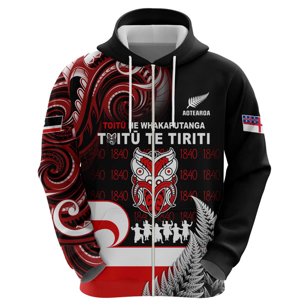Aotearoa Toitu He Whakaputanga Hoodie Toitu Te Tiriti O Waitangi LT05 - Vibe Hoodie Shop