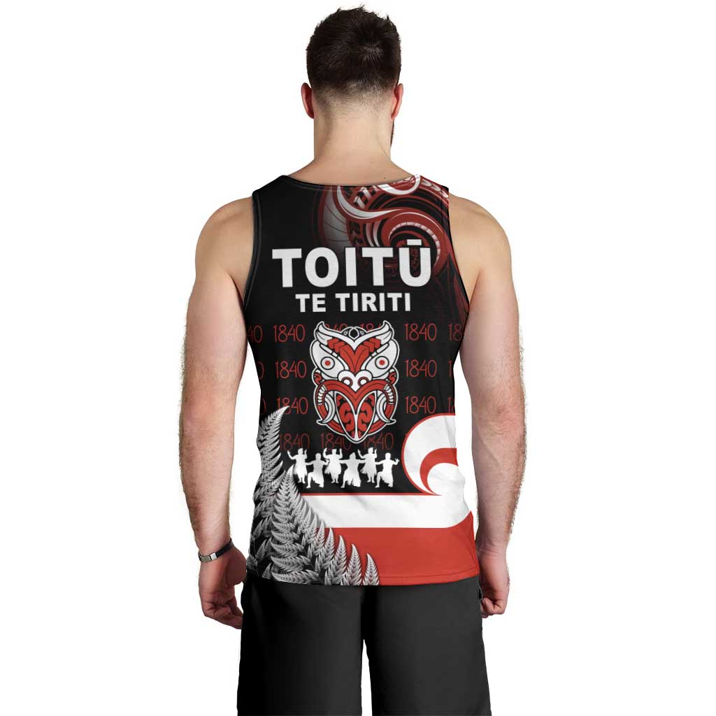 Aotearoa Toitu He Whakaputanga Men Tank Top Toitu Te Tiriti O Waitangi LT05 - Vibe Hoodie Shop