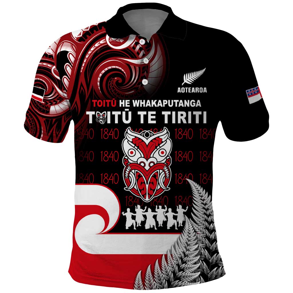 Aotearoa Toitu He Whakaputanga Polo Shirt Toitu Te Tiriti O Waitangi LT05 - Vibe Hoodie Shop