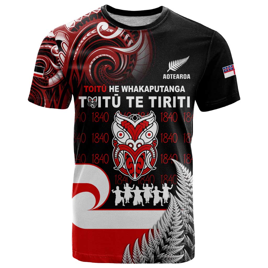 Aotearoa Toitu He Whakaputanga T Shirt Toitu Te Tiriti O Waitangi LT05 - Vibe Hoodie Shop