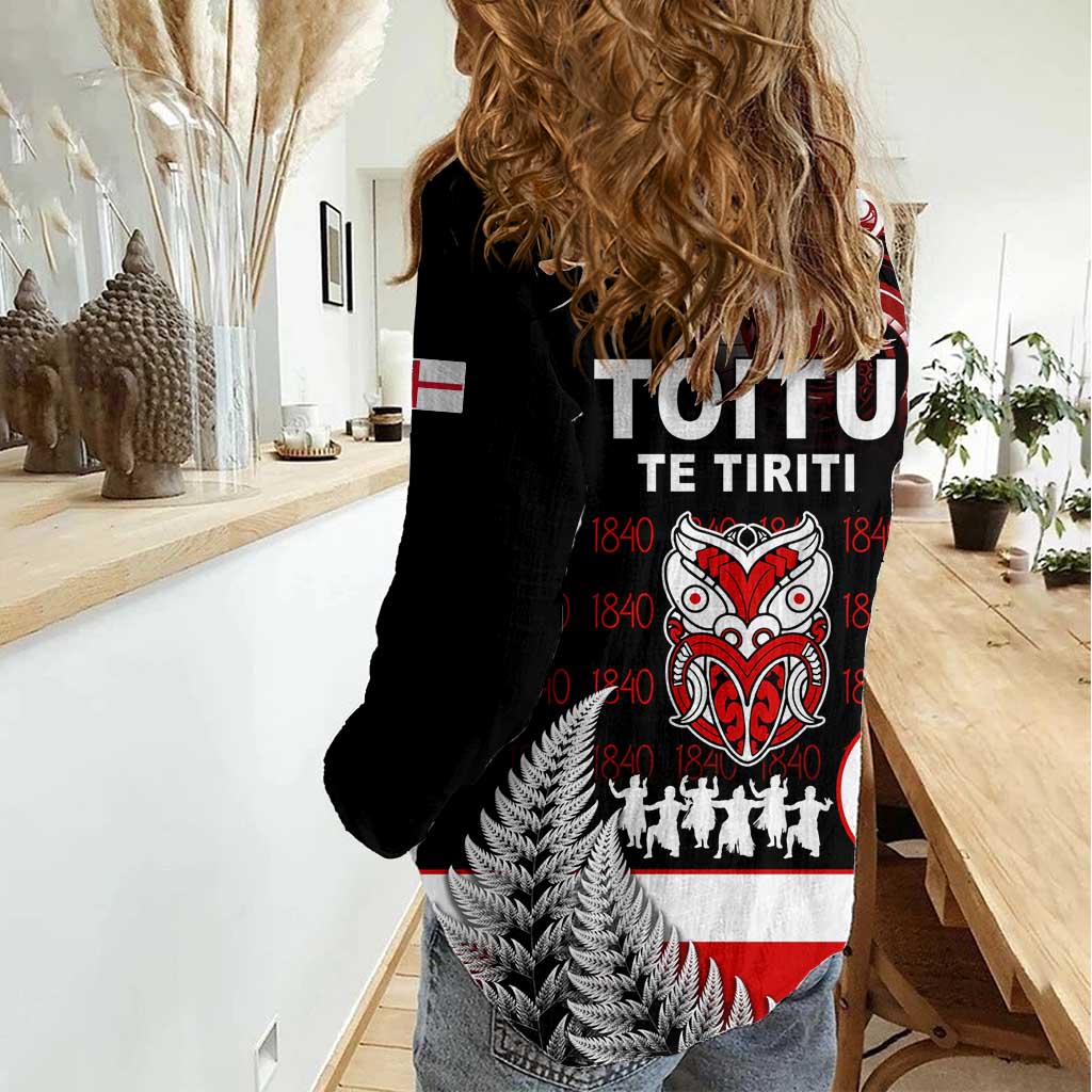 Aotearoa Toitu He Whakaputanga Women Casual Shirt Toitu Te Tiriti O Waitangi LT05 - Vibe Hoodie Shop