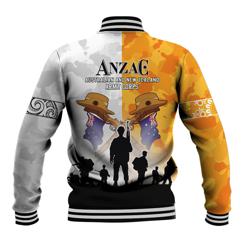 Australia And New Zealand ANZAC Day Baseball Jacket Lest We Forget LT05 - Vibe Hoodie Shop