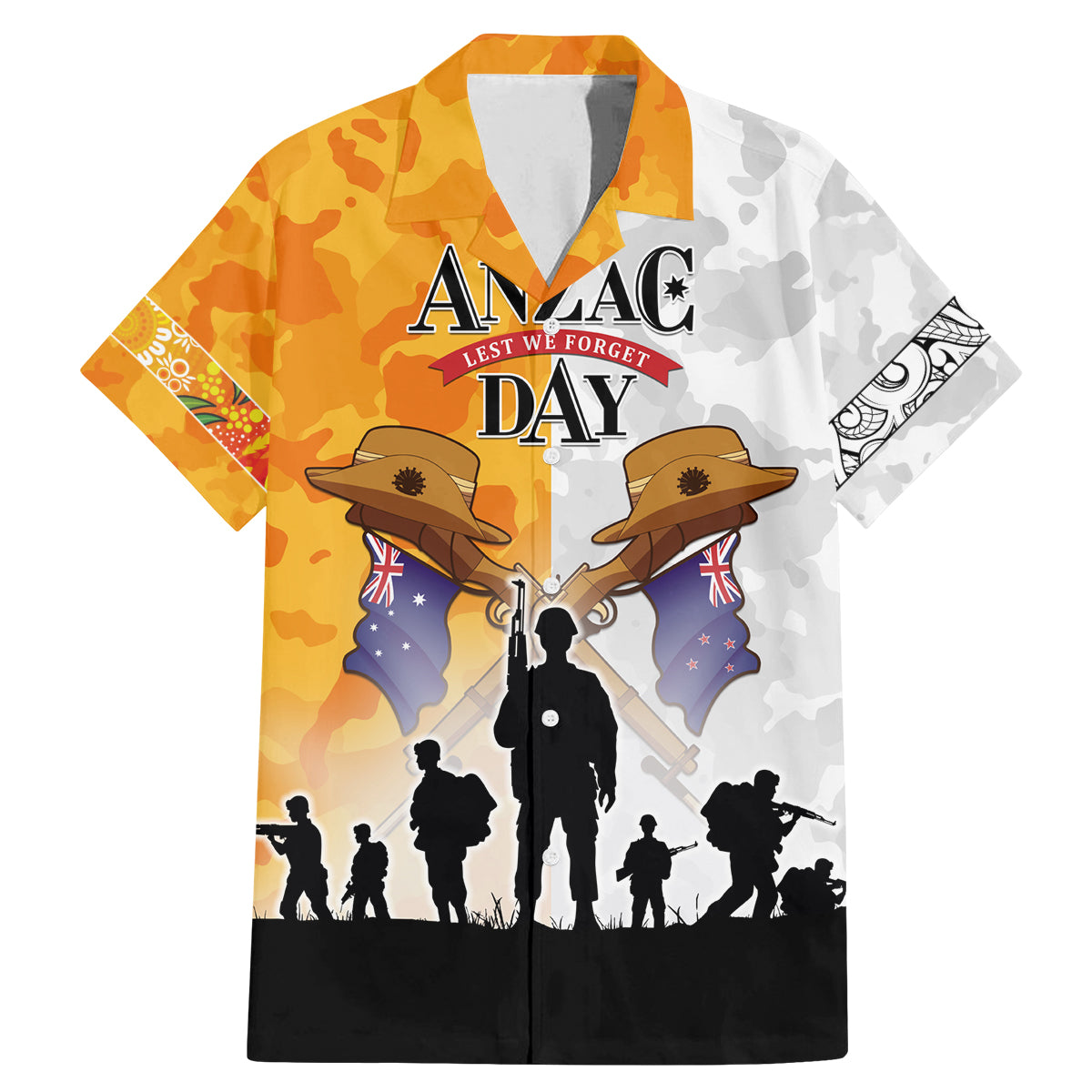 Australia And New Zealand ANZAC Day Family Matching Mermaid Dress and Hawaiian Shirt Lest We Forget