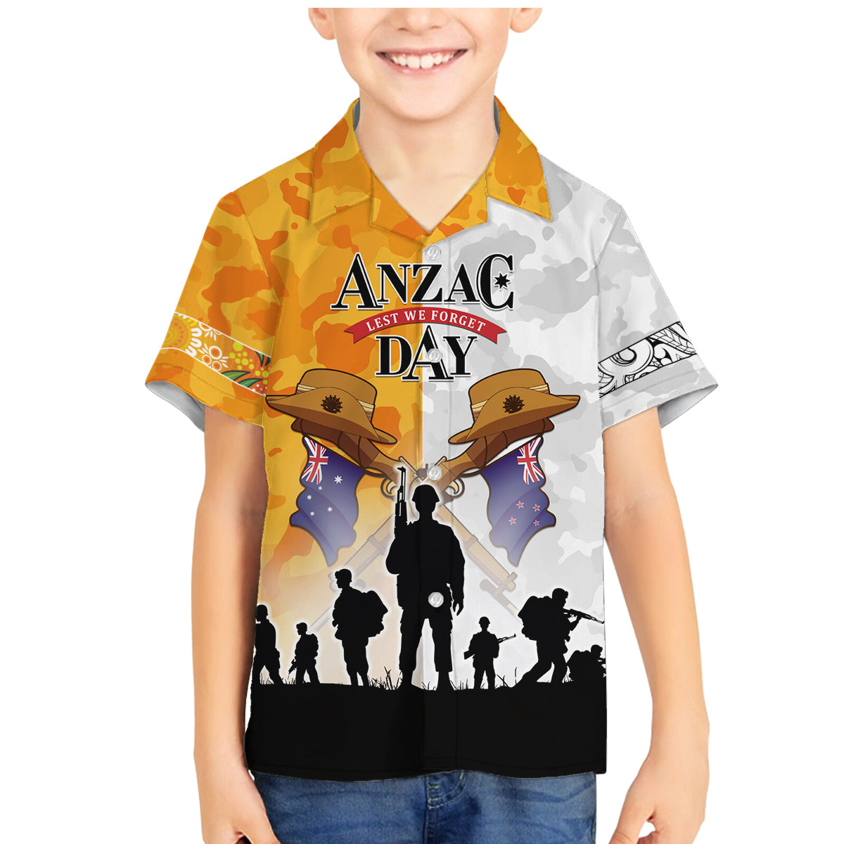 Australia And New Zealand ANZAC Day Family Matching Mermaid Dress and Hawaiian Shirt Lest We Forget